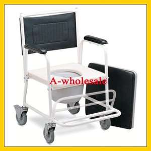 in 1 Mobile Bath Commode Wheelchair for Petite Adults  