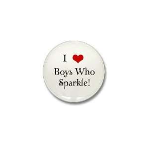  I Love Boys Who Sparkle Twilight Mini Button by  