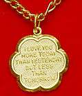 love you more today gold plated over sterling silver