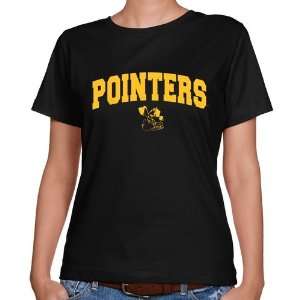 NCAA Wisconsin Stevens Point Pointers Ladies Black Logo Arch Classic 