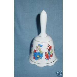  Porcelain Bell with Flowers & Birds 