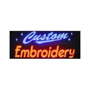  Custom Embroidery Simulated Neon Sign 16 x 39