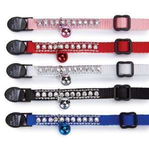    East Side Collection Rhinestone Cat Collar red