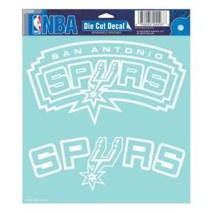 San Antonio Spurs Die cut Decal   8x8 White  Sports 