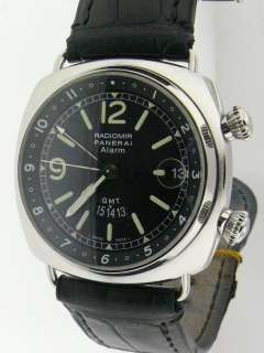   Panerai Pam 98 Alarm GMT Date Automatic Steel Mens Watch E Series