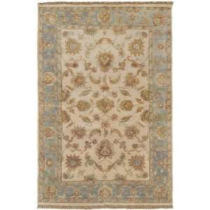   Floral Hand Knotted Wool Area Rug 3.90 x 5.90.