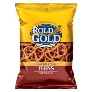  Rold Gold Classic Thins Pretzels, 16 Oz Bags (Pack of 10 