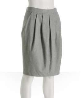   wool pleated tulip skirt  