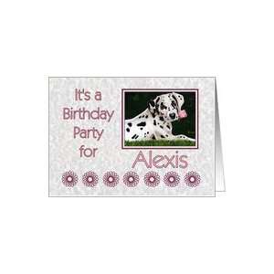  Birthday party invitation for Alexis   Dalmatian puppy dog 