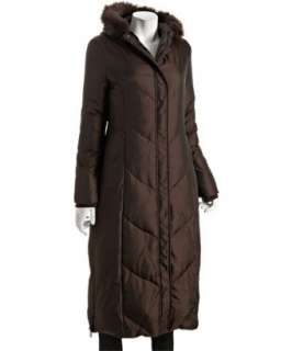 style #307298502 java quilted Marie fur trim hooded maxi down coat