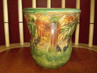   is for a ROSEVILLE Pottery BLACKBERRY Double Handle Vase 6 3/8 tall