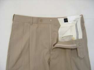 Nicklaus Mens Dress Pants 34 R Golf Pleated 100% Wool Expand Waist 