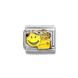  Business Man Smiley Face Occupation Italian Charm Jewelry