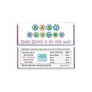 BS218   Baby Shower Cute Flowers Candy Bar Wrappers Baby