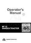 massey ferguson 12 mf12 garden tractor operator manual expedited 
