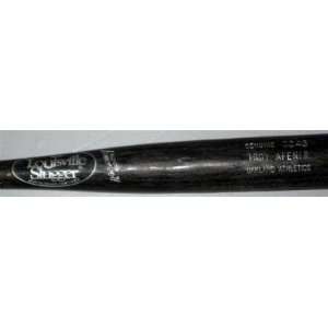  Troy Afenir Game Used Louisville Slugger Pro Model Bat   Game 