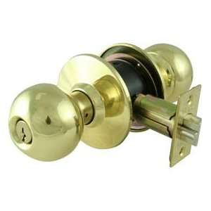 Ultra Hardware Lock Entry Ball Ar1 Keyway Kd G2 Box   Polished Brass