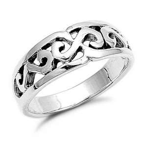  Sterling Silver Filigree Ring, 8 Jewelry