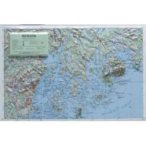   NATIONAL PARK Raised Relief Map with Oak Wood Frame