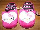 Girls Youth Size Large 2 3 Pink Hello Kitty House Slippers Shoes 