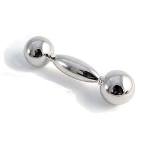  Sterling Silver Dumbell Baby Rattle Baby