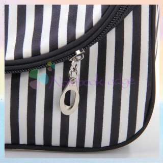 Charm Zebra Cosmetic Make Up Tool Train Case Pouch Bag  