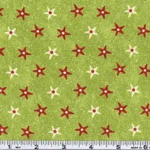   Holly Jolly Stars Elf Green Fabric By The Yard Arts, Crafts & Sewing