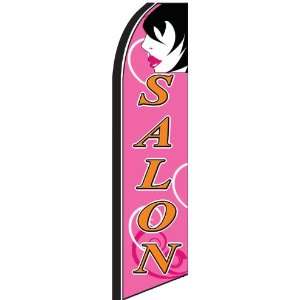  Salon Pink/Orange Extra Wide Swooper Feather Business Flag 