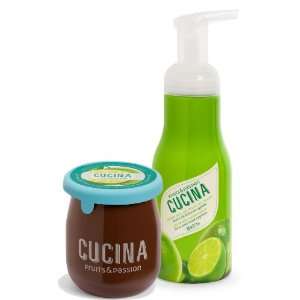  Cucina Foaming Hand Soap and Candle Duo   Lime Zest 