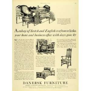  1930 Ad Vintage Furniture George Washington Desk Chair 