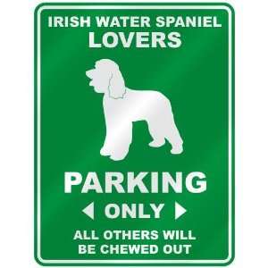   IRISH WATER SPANIEL LOVERS PARKING ONLY  PARKING SIGN 