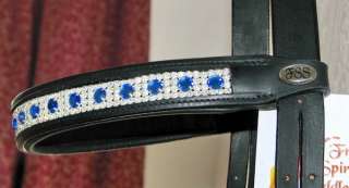 FSS SAPPHIRE BLUE 8mm DOT Rhinestone Crystal Browband  