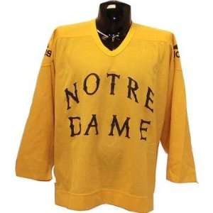    Notre Dame Hockey Yellow/Black Practice Jersey Sports Collectibles