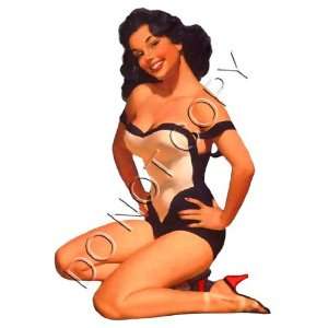  50s Style Classic Pinup Girl Decal s91 Musical 