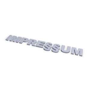  Impressum Text in 3D   Peel and Stick Wall Decal by 