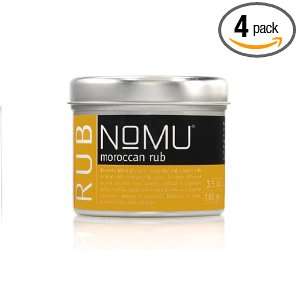 NoMU Rub, Moroccan Rub, 3.5 Ounce Tins (Pack of 4)  
