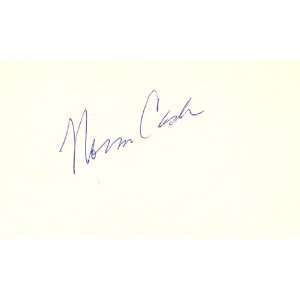  Norm Cash Autographed 3X5 Card (James Spence Authenticated 