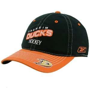  Reebok Anaheim Ducks Black Slouch Flex Fit Hat Sports 