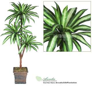Dracaena x3 Artificial Palm Tree Silk Plant _ New  