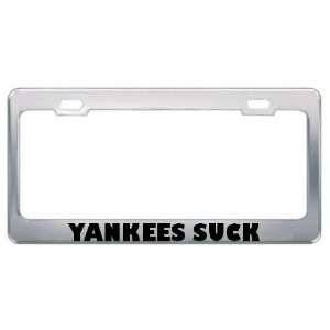  Yankees Suck Sport Sports Metal License Plate Frame Holder 