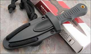 United All Black Sub Commander AUS 6 Sure Grip Mini Boot Dagger Knife 