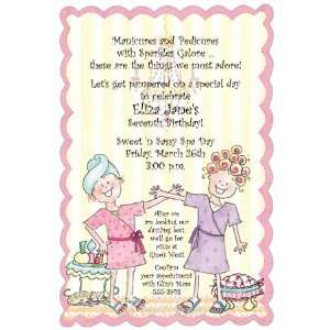  Little Spa Girls Invitation 