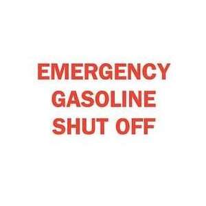 Sign,10x14,emergency Gasoline Shut Off   BRADY  Industrial 