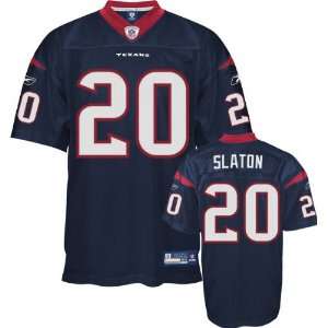 Steve Slaton Jersey Reebok Authentic Navy #20 Houston Texans Jersey 