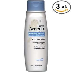 Aveeno Active Naturals Positively Smooth Shower & Shave Cream, 10 Oz 