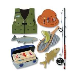  Jolees Boutique Dimensional Stickers   Fishing Trip 