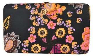 Country Flower Floral Print Flat Opera Wallet Clutch  