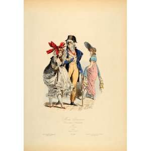 1870 France Lady Man Costume Paris National Convention   Original 