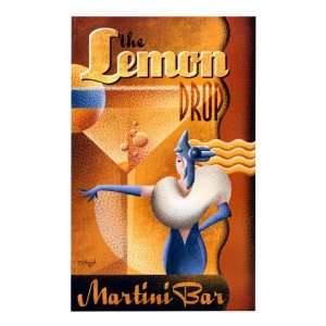  The Lemon Drop Martini Bar Finest LAMINATED Print Michael 