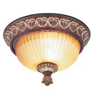   Villa Verona Ceiling Mount Verona Bronze with Aged Gold Leaf Accents